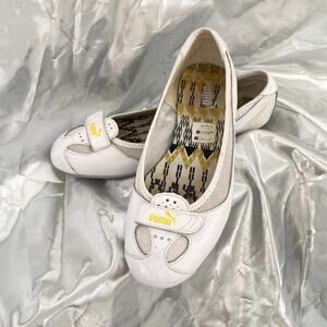 Puma ballet flats y2k vintage archive white, women's size 6.5